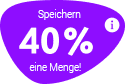 Kredit-Störer Sparen Sie rund 40 Prozent dunkel